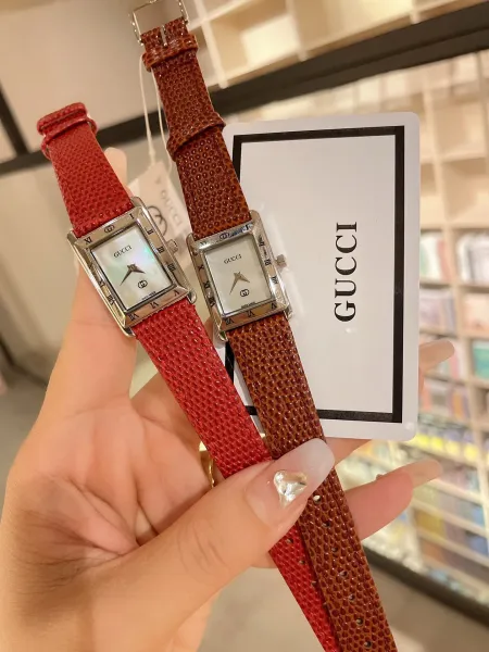 Gucci G-Timeless Mini Black Leather Strap Quartz Watch Watches - 19
