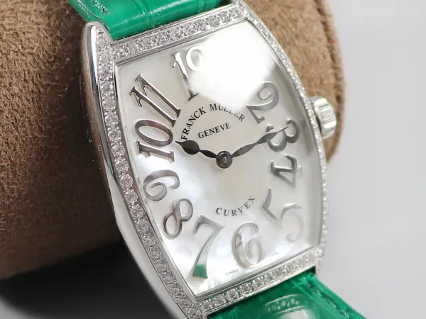 Franck Muller Curvex Blue Alligator Strap Mechanical Watch Watches - 46