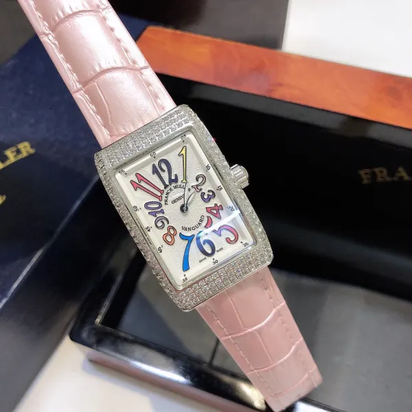Franck Muller Vanguard Diamond-Set Rose Gold Watch with Black Alligator Strap Watches - 35