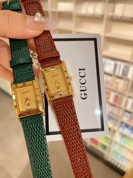 Gucci G-Timeless Mini Black Leather Strap Quartz Watch Watches - 16