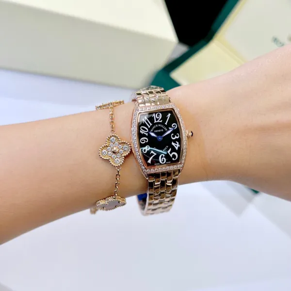 Franck Muller Casablanca Black Dial Rose Gold Diamond-Set Mechanical Watch Watches - 10