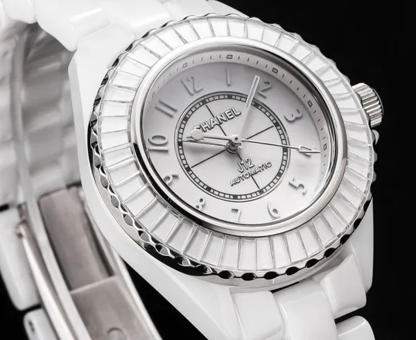 Chanel J12 Automatic White Ceramic Diamond Bezel Watch Watches - 22