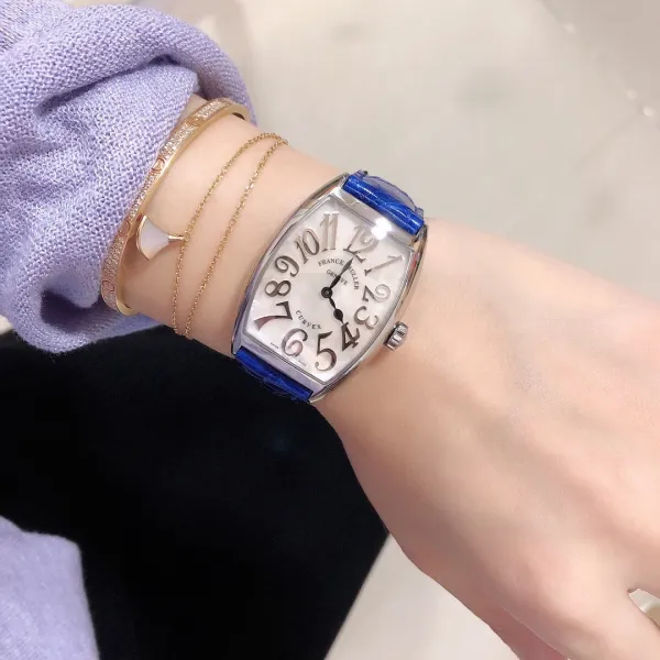 Franck Muller Curvex Blue Alligator Strap Mechanical Watch Watches - 67