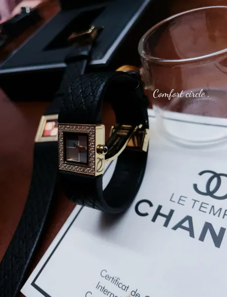 Chanel Premiere Watch Black Quilted Leather Diamond Bezel Quartz Watch Watches - 6