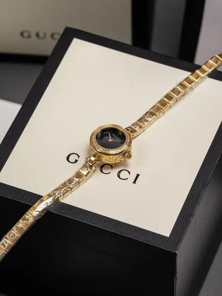 Gucci G-Timeless Mini Black Dial Gold-Tone Diamond-Set Watch Watches - 50