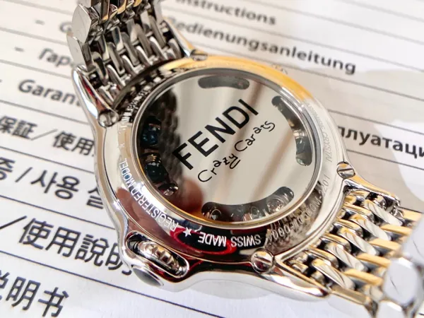 Fendi My Way 28mm Silver Dial with Ruby and Diamond Accents Quartz Watch Watches - 18