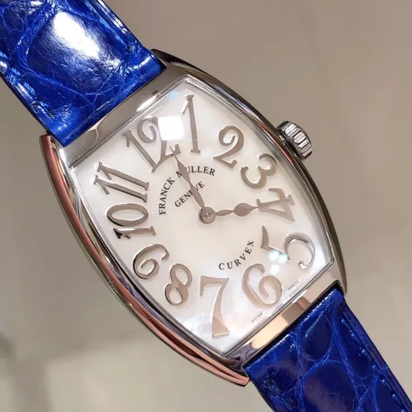 Franck Muller Curvex Blue Alligator Strap Mechanical Watch Watches - 69