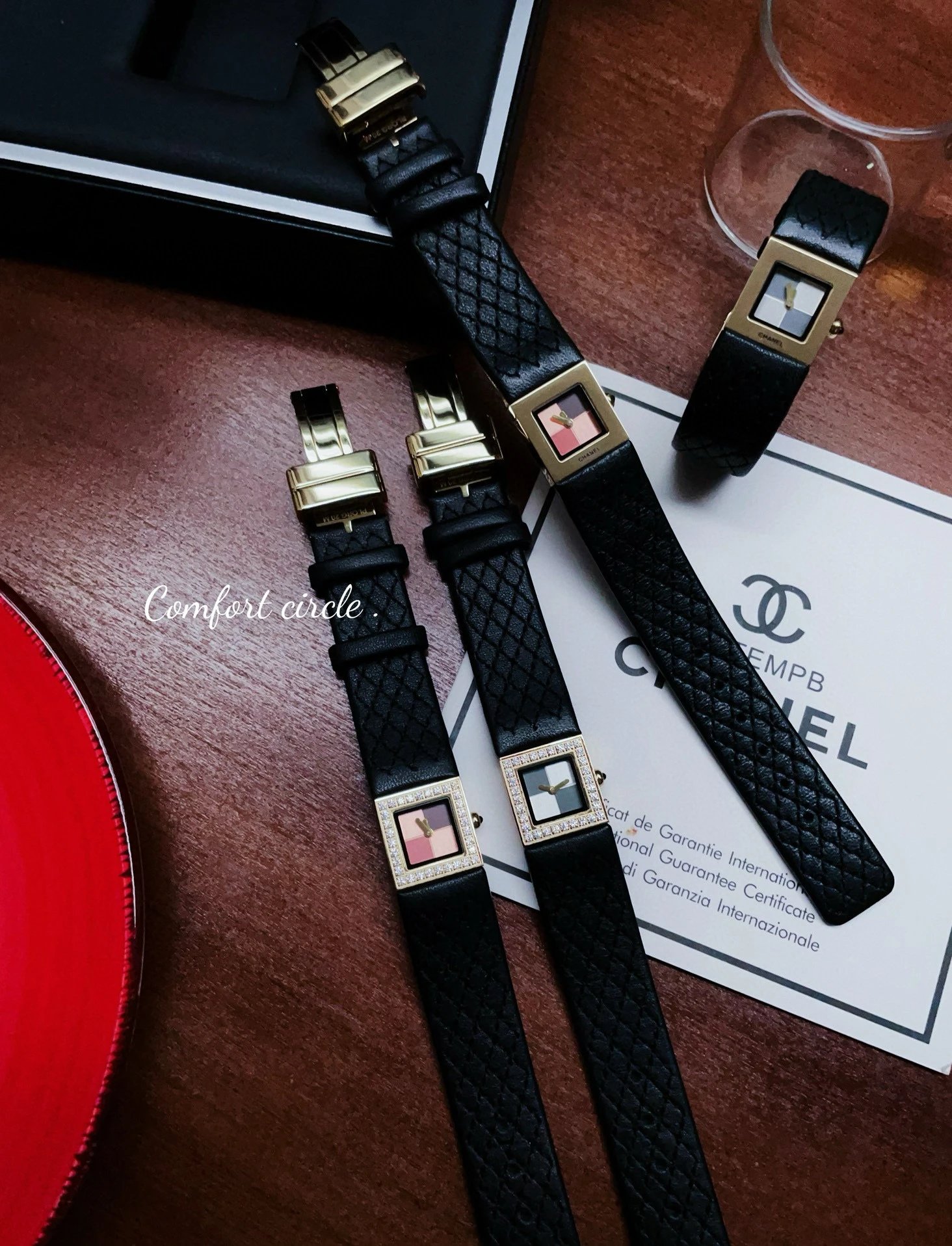 Chanel Classic Black Quilted Leather Watch