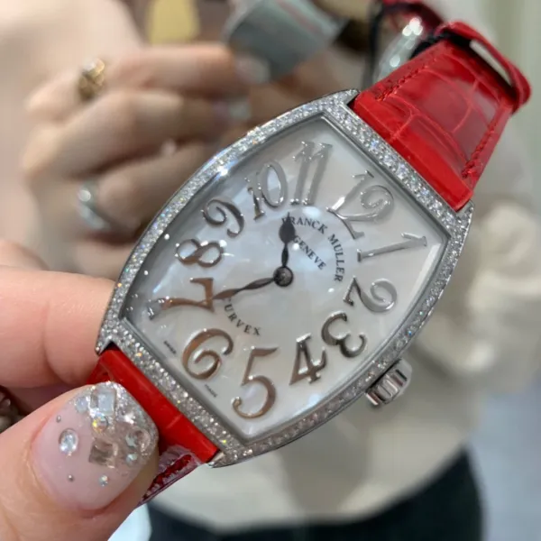 Franck Muller Curvex Blue Alligator Strap Mechanical Watch Watches - 75