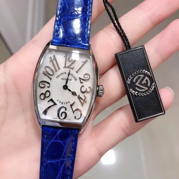 Franck Muller Curvex Blue Alligator Strap Mechanical Watch Watches - 68