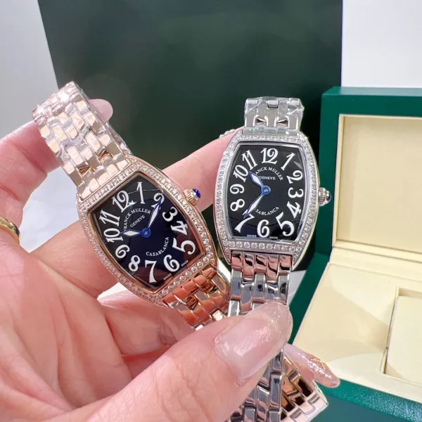 Franck Muller Casablanca Black Dial Rose Gold Diamond-Set Mechanical Watch Watches - 15
