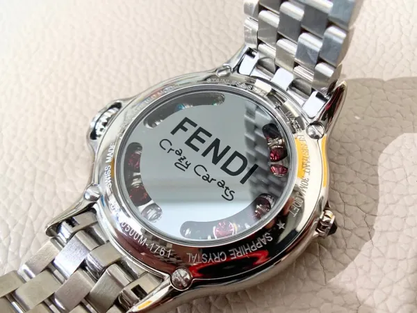 Fendi My Way 28mm Silver Dial with Ruby and Diamond Accents Quartz Watch Watches - 23