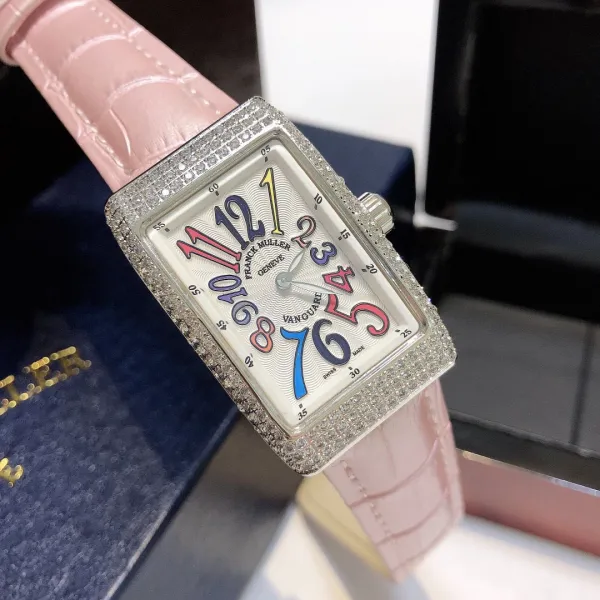 Franck Muller Vanguard Diamond-Set Rose Gold Watch with Black Alligator Strap Watches - 19