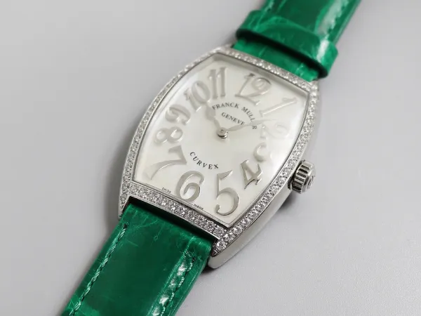 Franck Muller Curvex Blue Alligator Strap Mechanical Watch Watches - 45