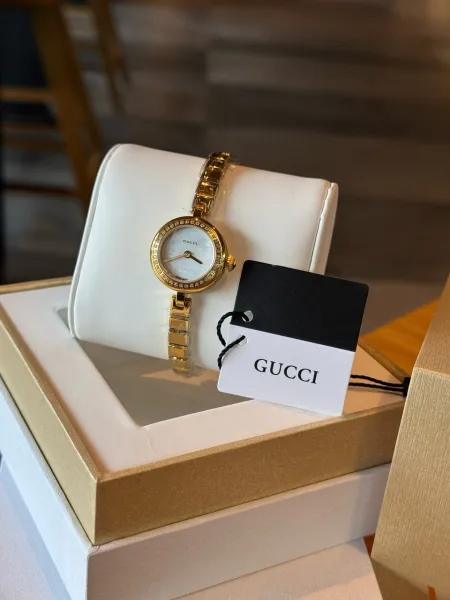Gucci G-Timeless Mini Black Dial Gold-Tone Diamond-Set Watch Watches - 18