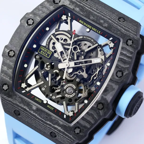 Richard Mille RM 35-02 Rafa Carbon Fiber White Rubber Mechanical Watch Watches - 47