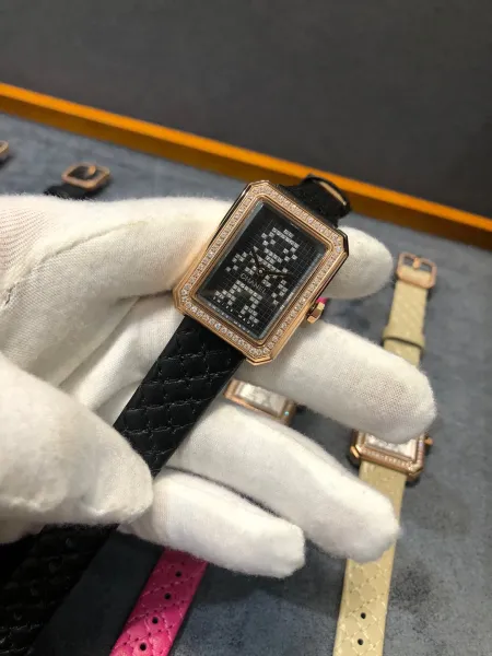 Chanel Boyfriend Watch Black Diamond-Paved Quartz Watch Watches - 12