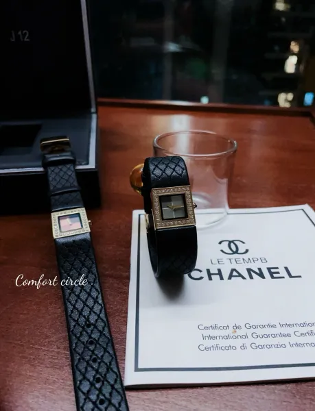 Chanel Premiere Watch Black Quilted Leather Diamond Bezel Quartz Watch Watches - 5
