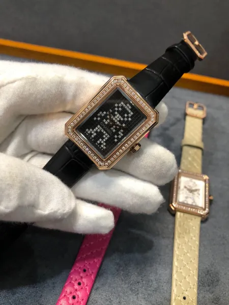 Chanel Boyfriend Watch Black Diamond-Paved Quartz Watch Watches - 11