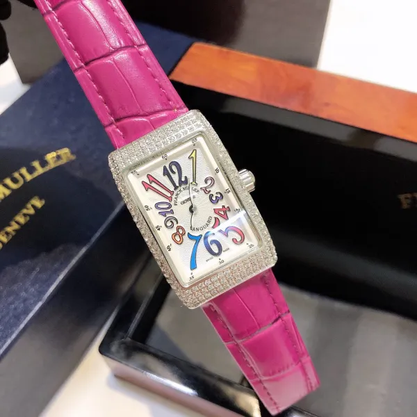 Franck Muller Vanguard Diamond-Set Rose Gold Watch with Black Alligator Strap Watches - 37
