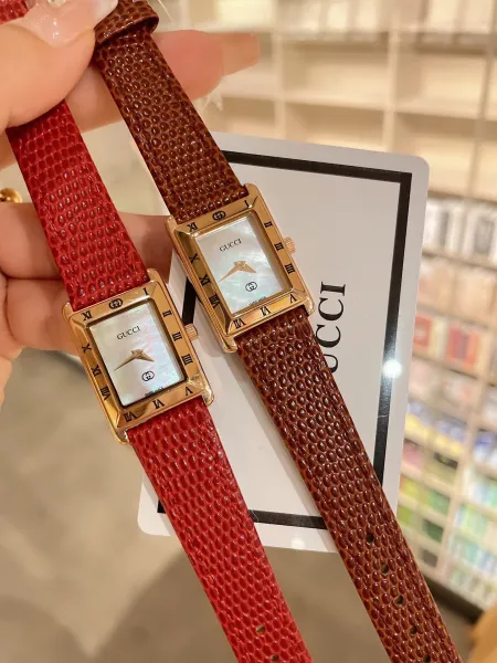 Gucci G-Timeless Mini Black Leather Strap Quartz Watch Watches - 21