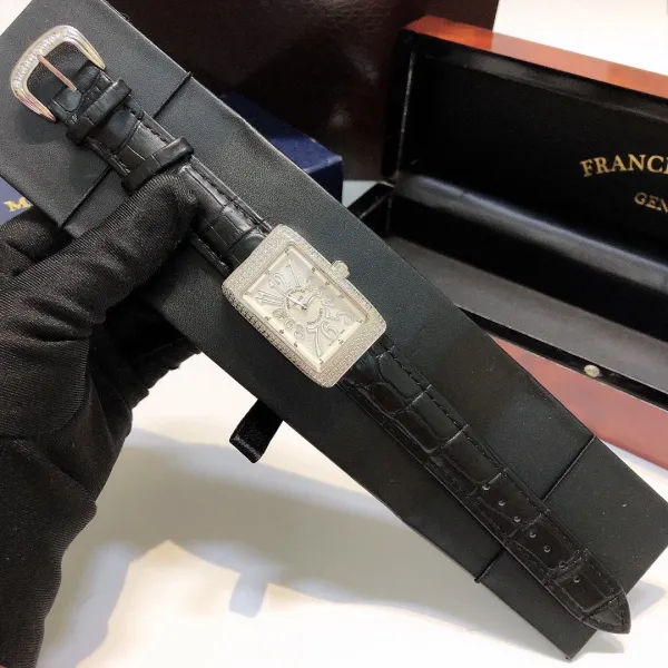 Franck Muller Vanguard Diamond-Set Rose Gold Watch with Black Alligator Strap Watches - 5