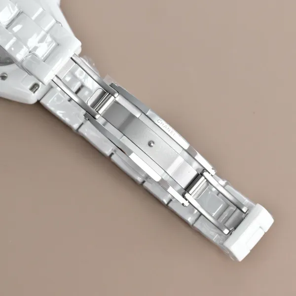 Chanel J12 Automatic White Ceramic Diamond Bezel Watch Watches - 46