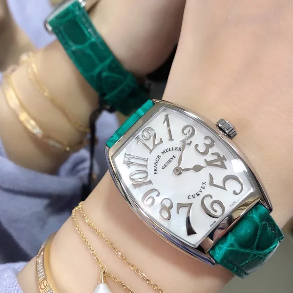 Franck Muller Curvex Blue Alligator Strap Mechanical Watch Watches - 50