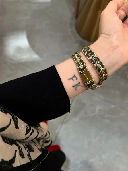 Chanel Première Re-Edition Black and Silver Chain Watch Watches - 45