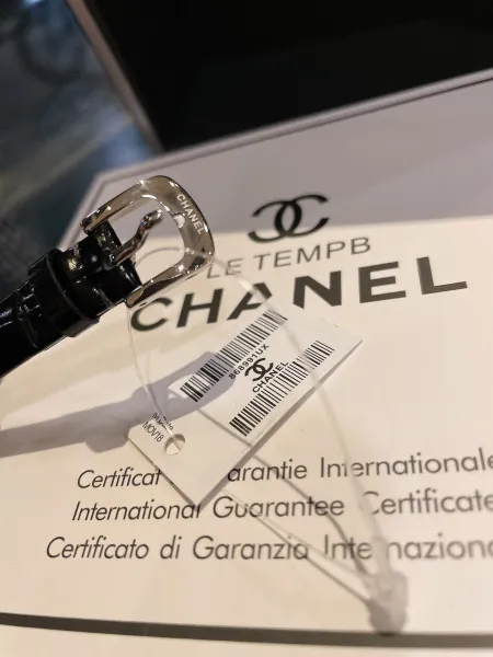 Chanel Première Watch Black Alligator Strap Quartz Watch Watches - 6
