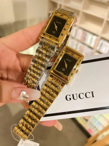 Gucci G-Timeless Mini Black Leather Strap Quartz Watch Watches - 45