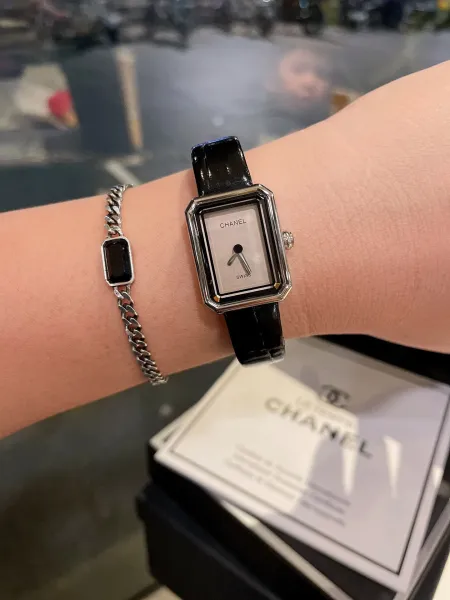 Chanel Première Watch Black Alligator Strap Quartz Watch Watches - 10
