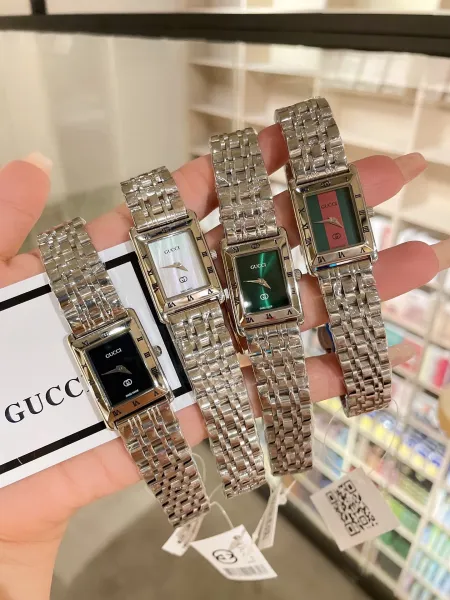 Gucci G-Timeless Mini Black Leather Strap Quartz Watch Watches - 35