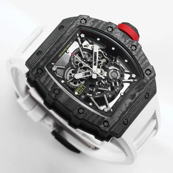 Richard Mille RM 35-02 Rafa Carbon Fiber White Rubber Mechanical Watch Watches - 60