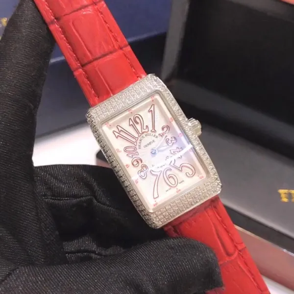 Franck Muller Vanguard Diamond-Set Rose Gold Watch with Black Alligator Strap Watches - 6