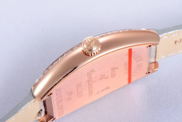 Franck Muller Curvex Diamond-Set Rose Gold with Turquoise Alligator Strap Watch Watches - 33