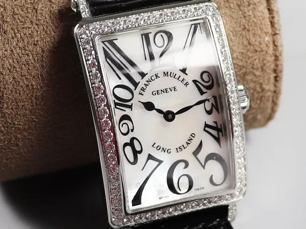 Franck Muller Long Island Mother-of-Pearl Dial Diamond Bezel White Gold Watch Watches - 4