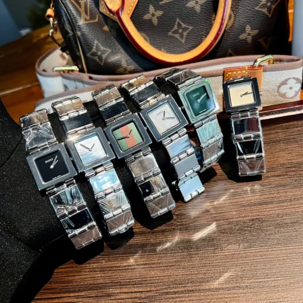 Gucci G-Timeless Square Black Dial Silver Watch Watches - 21