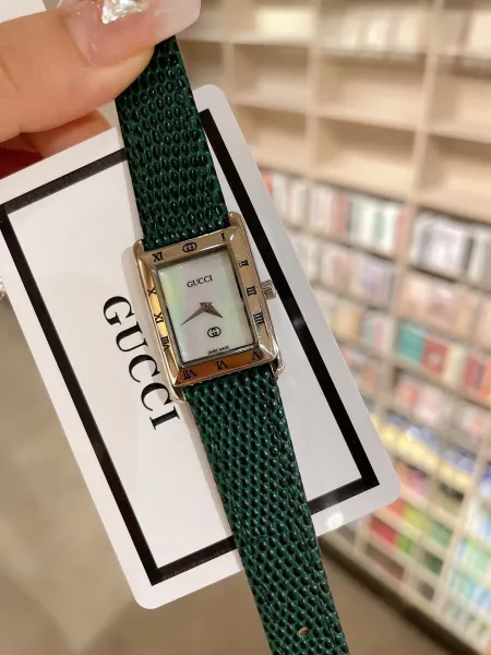 Gucci G-Timeless Mini Black Leather Strap Quartz Watch Watches - 4
