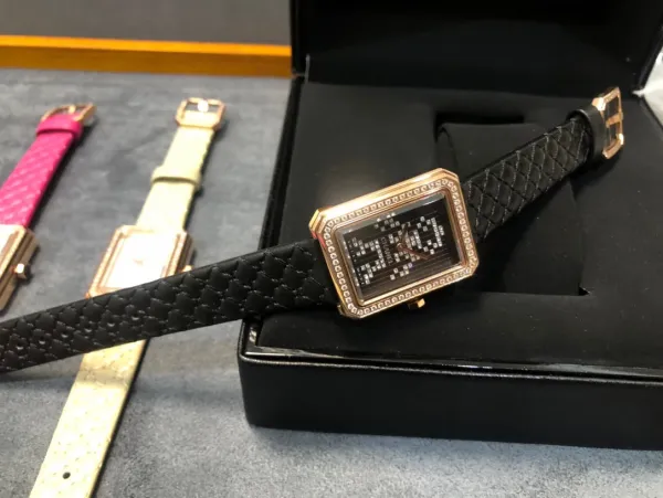Chanel Boyfriend Watch Black Diamond-Paved Quartz Watch Watches - 9
