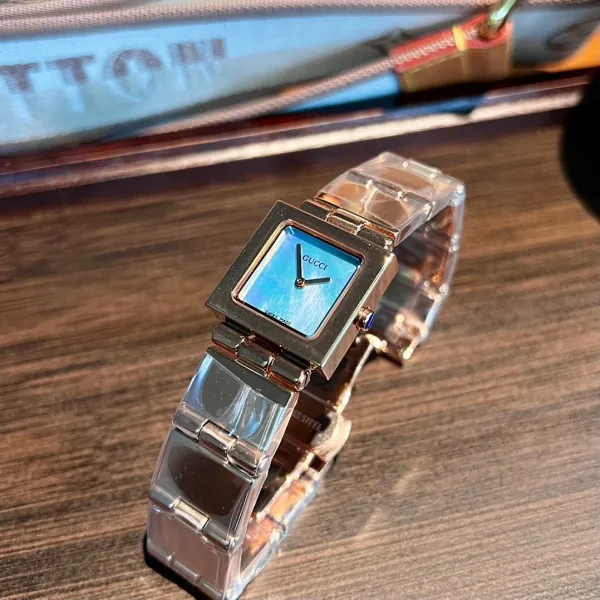 Gucci G-Timeless Square Black Dial Silver Watch Watches - 44