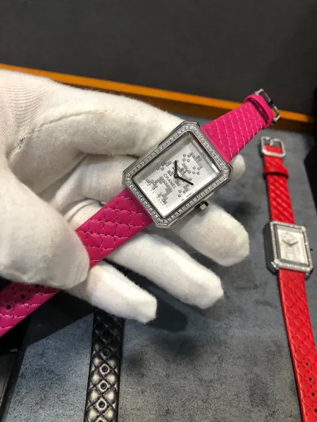 Chanel Boyfriend Watch Black Diamond-Paved Quartz Watch Watches - 36