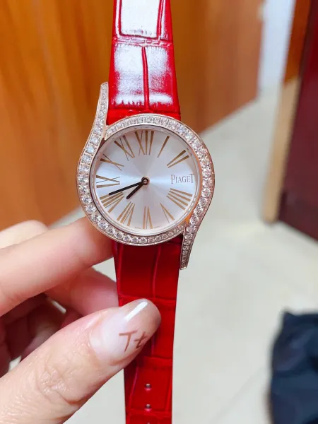 Design Piaget Limelight Gala Rose Gold Diamond-Set Black Leather Watch Watches - 68