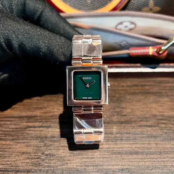Gucci G-Timeless Square Black Dial Silver Watch Watches - 38