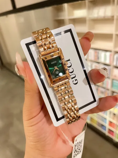 Gucci G-Timeless Mini Black Leather Strap Quartz Watch Watches - 52