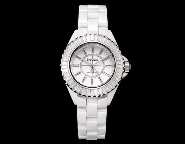 Chanel J12 Automatic White Ceramic Diamond Bezel Watch Watches - 3