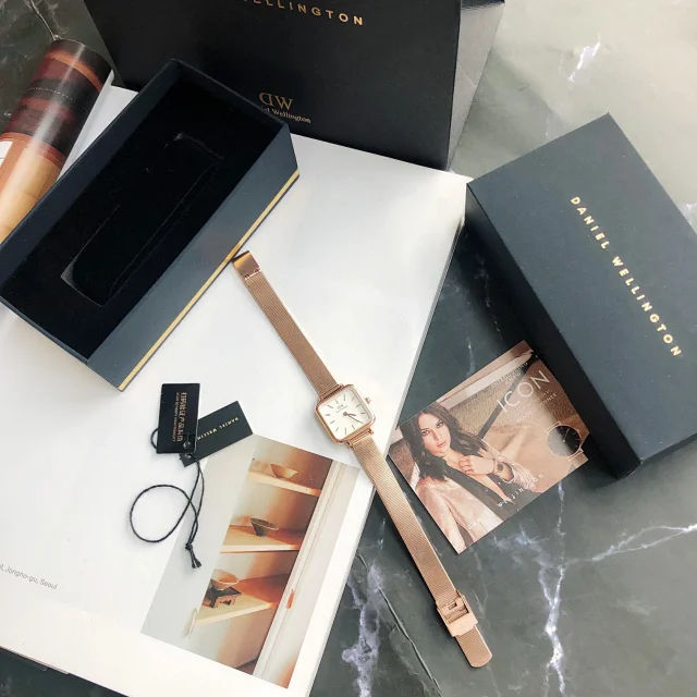 Daniel Wellington Watches Square-case mesh bracelet watch product detail image 3