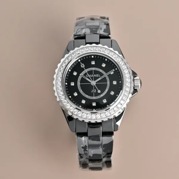 Chanel J12 Automatic White Ceramic Diamond Bezel Watch Watches - 31