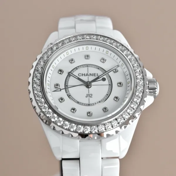 Chanel J12 Automatic White Ceramic Diamond Bezel Watch Watches - 59