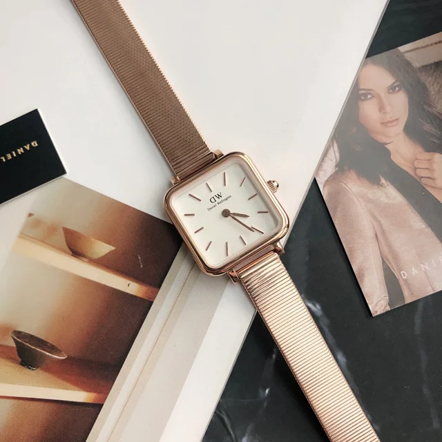 Daniel Wellington Watches Square-case mesh bracelet watch product detail image 4